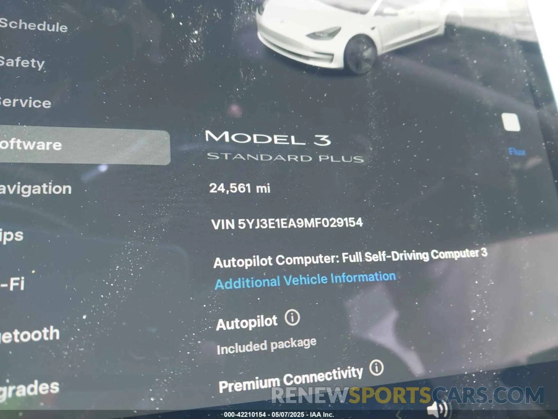 15 fotografías del automóvil dañado 5YJ3E1EA9MF029154 TESLA MODEL 3 2021