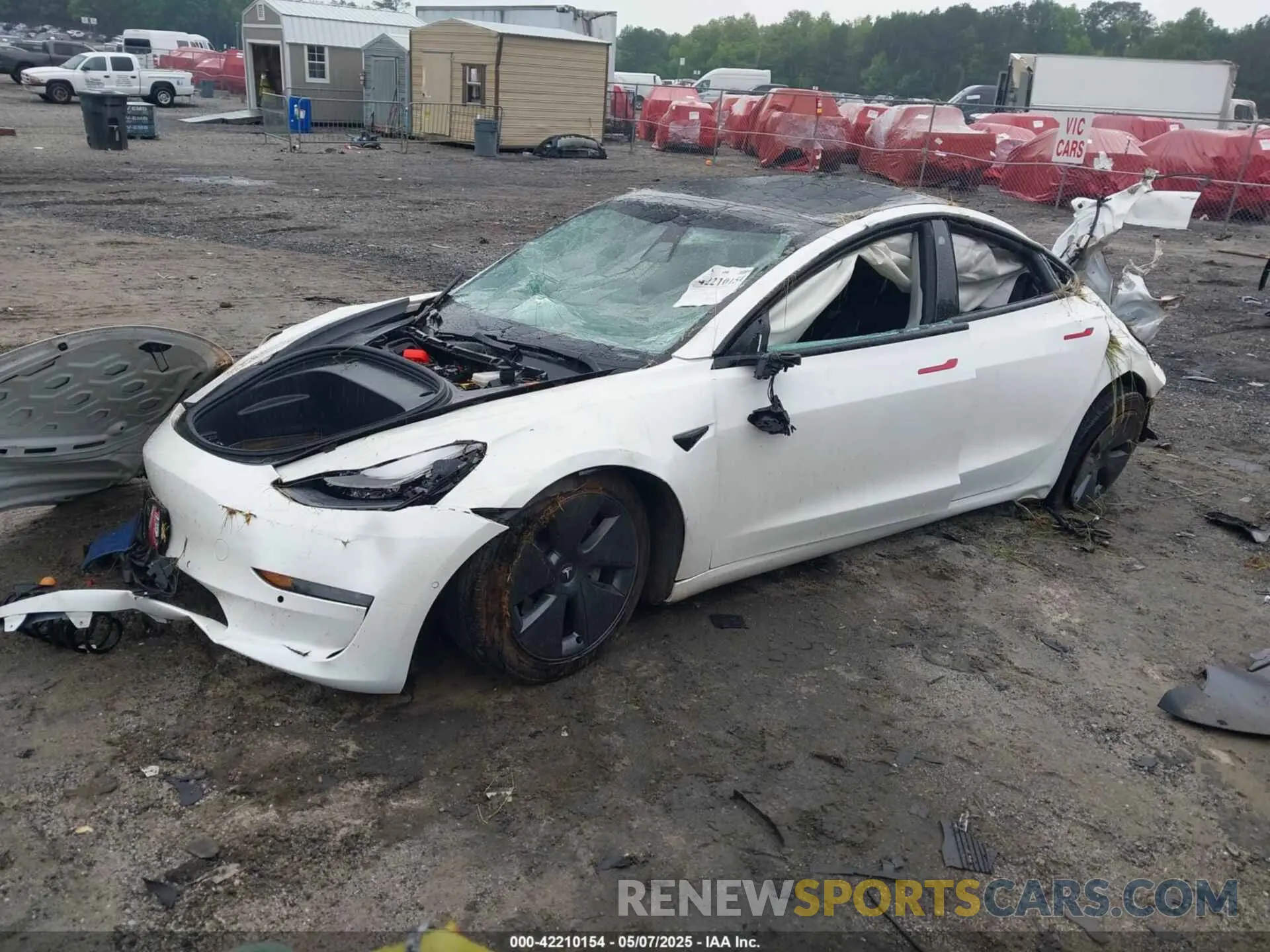 2 fotografías del automóvil dañado 5YJ3E1EA9MF029154 TESLA MODEL 3 2021