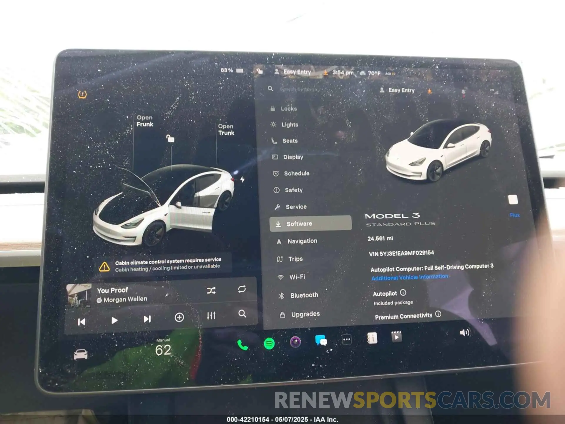 7 fotografías del automóvil dañado 5YJ3E1EA9MF029154 TESLA MODEL 3 2021