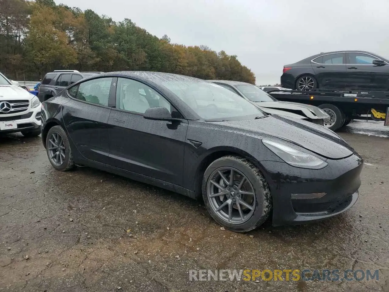 4 fotografías del automóvil dañado 5YJ3E1EA9MF046181 TESLA MODEL 3 2021