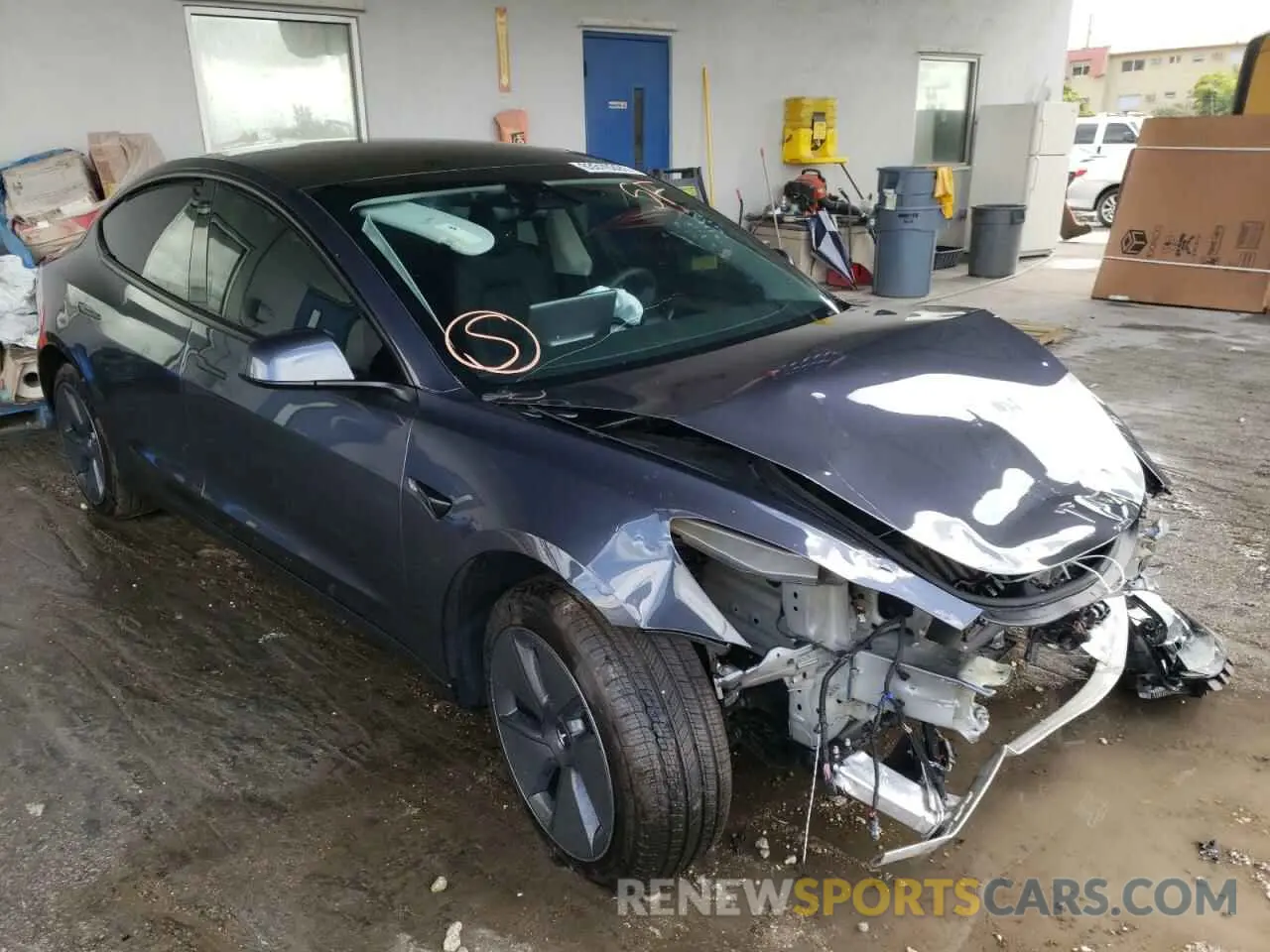 1 fotografías del automóvil dañado 5YJ3E1EA9MF047492 TESLA MODEL 3 2021