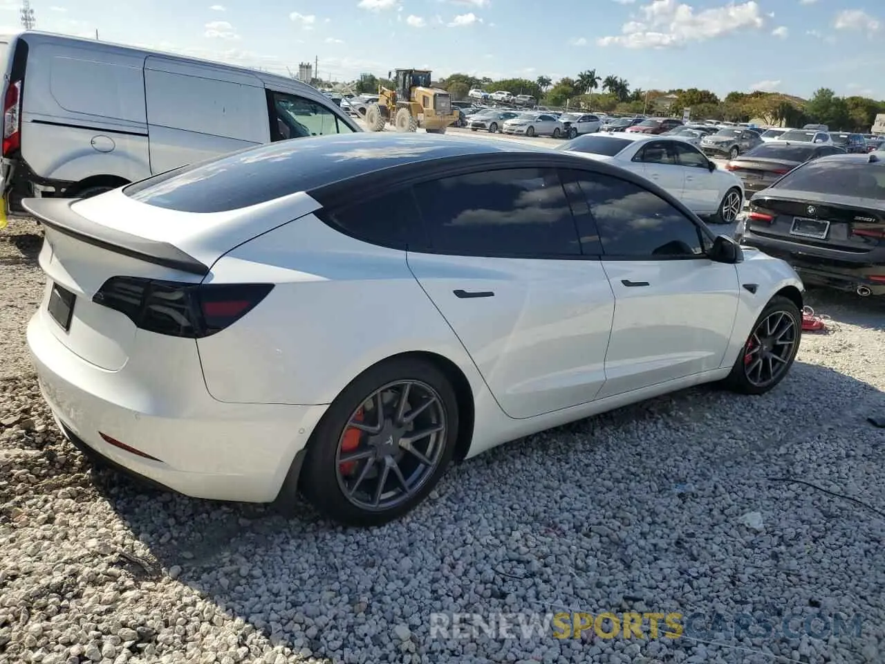 3 fotografías del automóvil dañado 5YJ3E1EA9MF052708 TESLA MODEL 3 2021