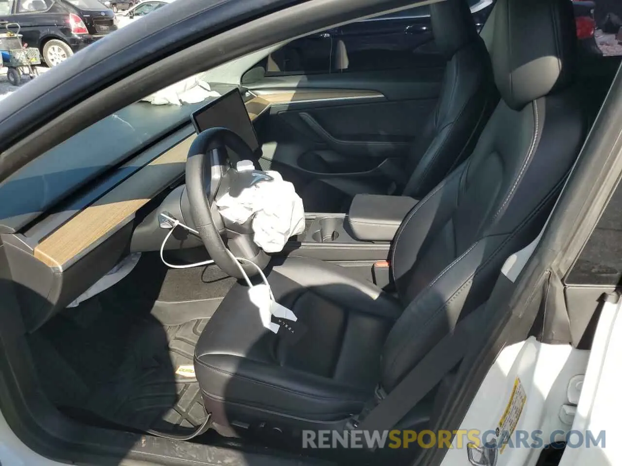 7 fotografías del automóvil dañado 5YJ3E1EA9MF052708 TESLA MODEL 3 2021