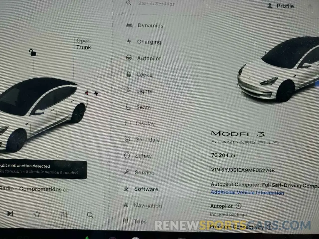 9 fotografías del automóvil dañado 5YJ3E1EA9MF052708 TESLA MODEL 3 2021