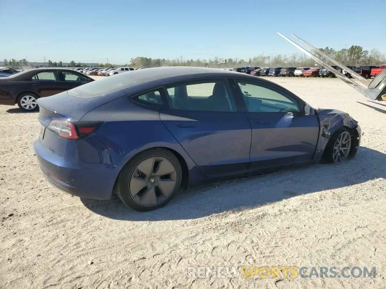 3 fotografías del automóvil dañado 5YJ3E1EA9MF057665 TESLA MODEL 3 2021