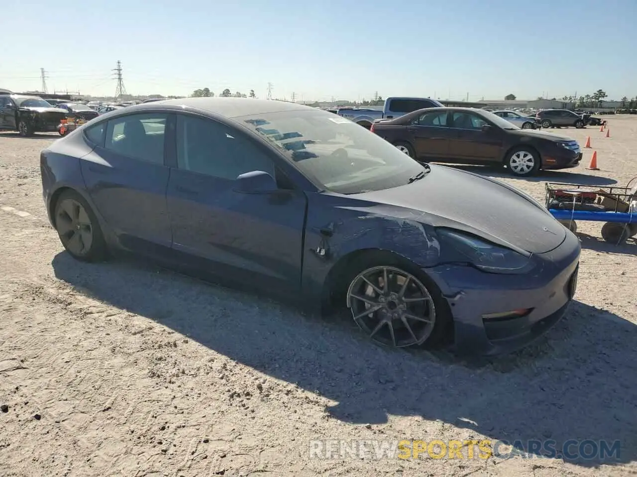 4 fotografías del automóvil dañado 5YJ3E1EA9MF057665 TESLA MODEL 3 2021