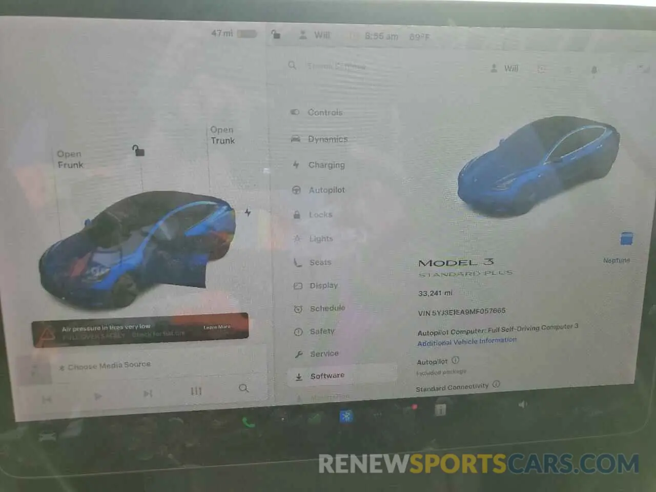 9 fotografías del automóvil dañado 5YJ3E1EA9MF057665 TESLA MODEL 3 2021