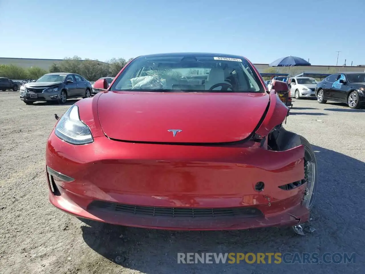 5 fotografías del automóvil dañado 5YJ3E1EA9MF070657 TESLA MODEL 3 2021