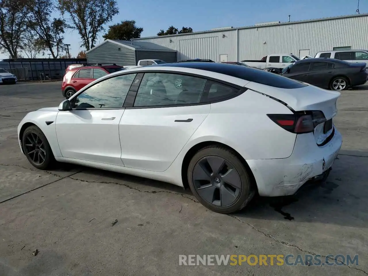2 fotografías del automóvil dañado 5YJ3E1EA9MF073557 TESLA MODEL 3 2021