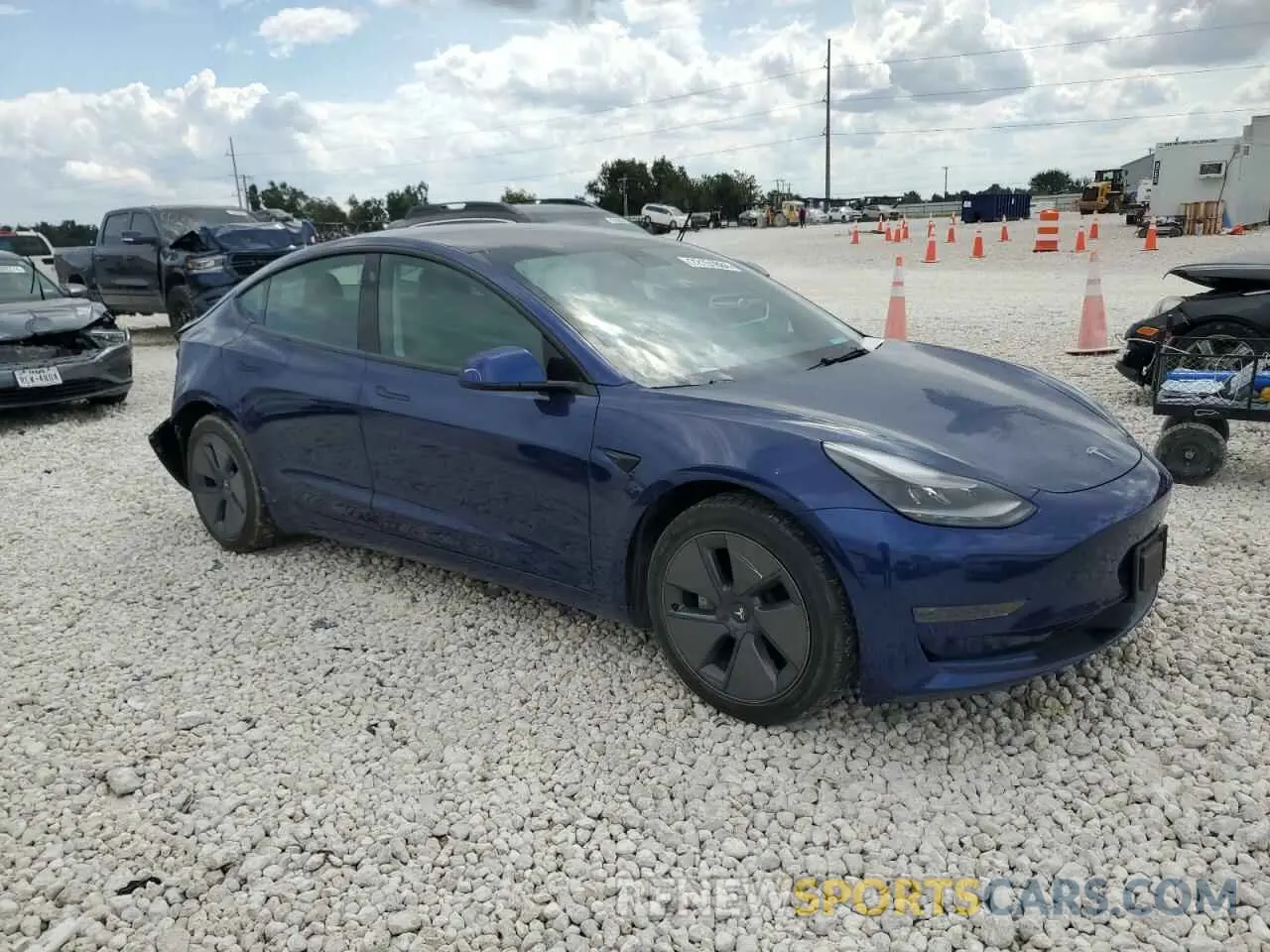 4 fotografías del automóvil dañado 5YJ3E1EA9MF092173 TESLA MODEL 3 2021