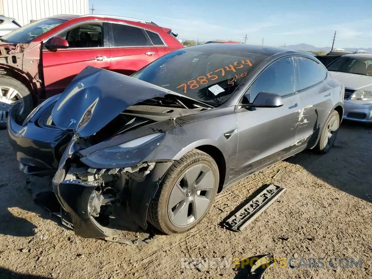 1 fotografías del automóvil dañado 5YJ3E1EA9MF096143 TESLA MODEL 3 2021