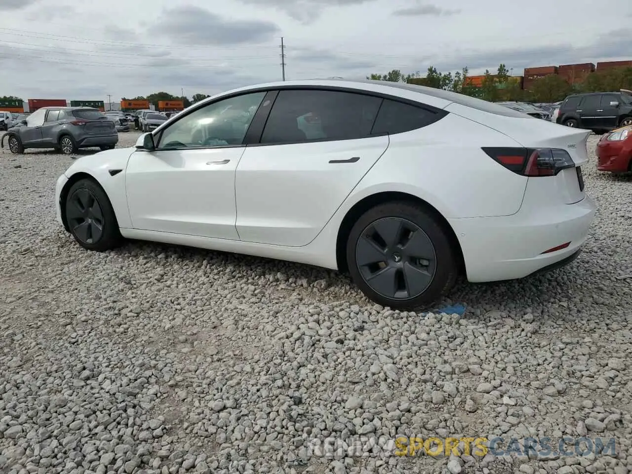 2 fotografías del automóvil dañado 5YJ3E1EA9MF096207 TESLA MODEL 3 2021