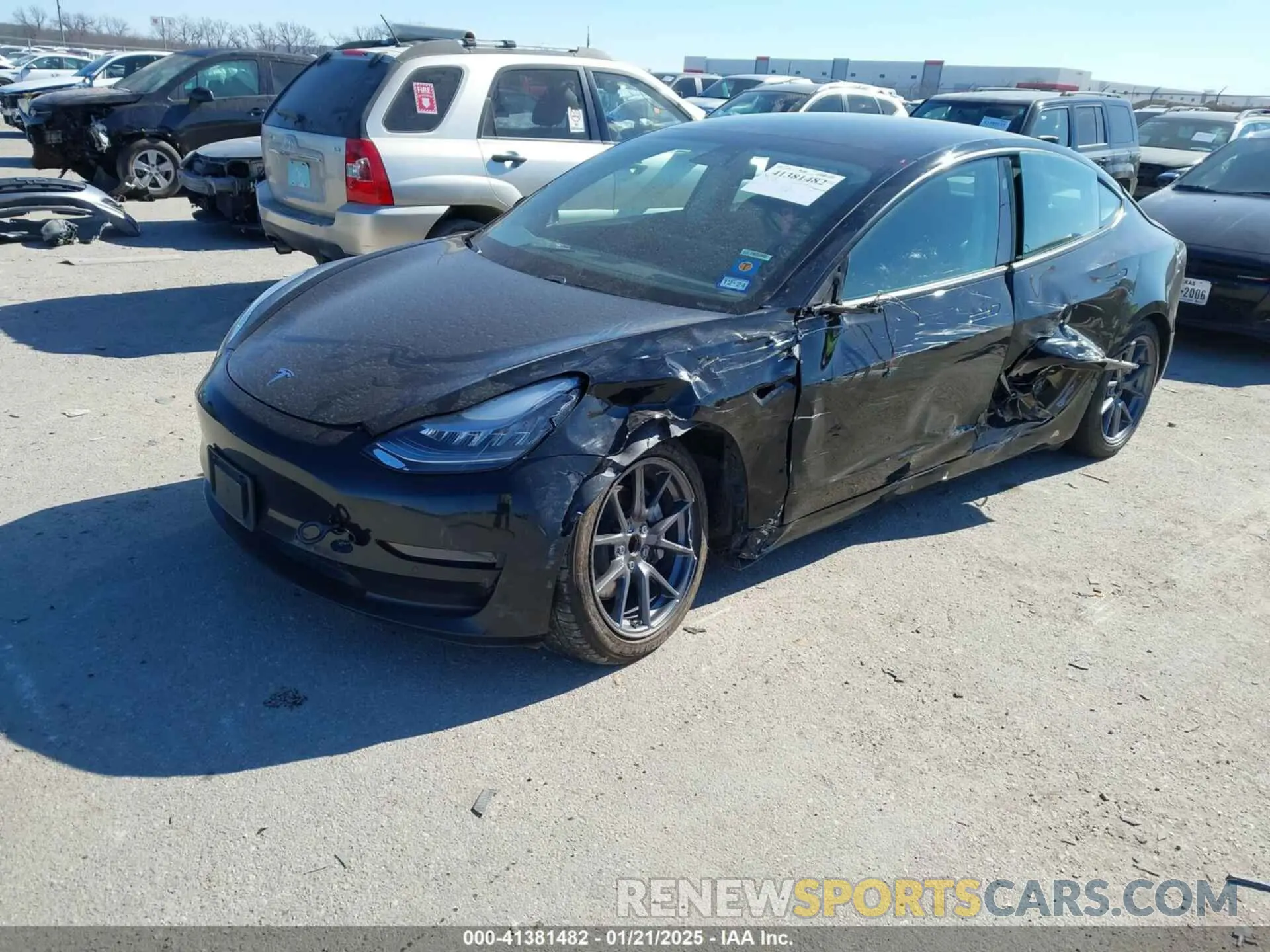 2 fotografías del automóvil dañado 5YJ3E1EA9MF854398 TESLA MODEL 3 2021