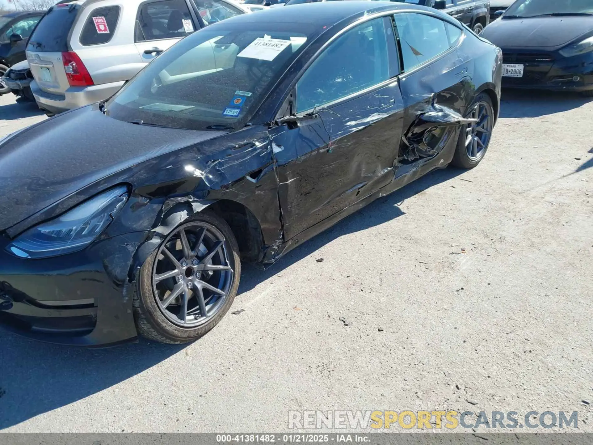 6 fotografías del automóvil dañado 5YJ3E1EA9MF854398 TESLA MODEL 3 2021