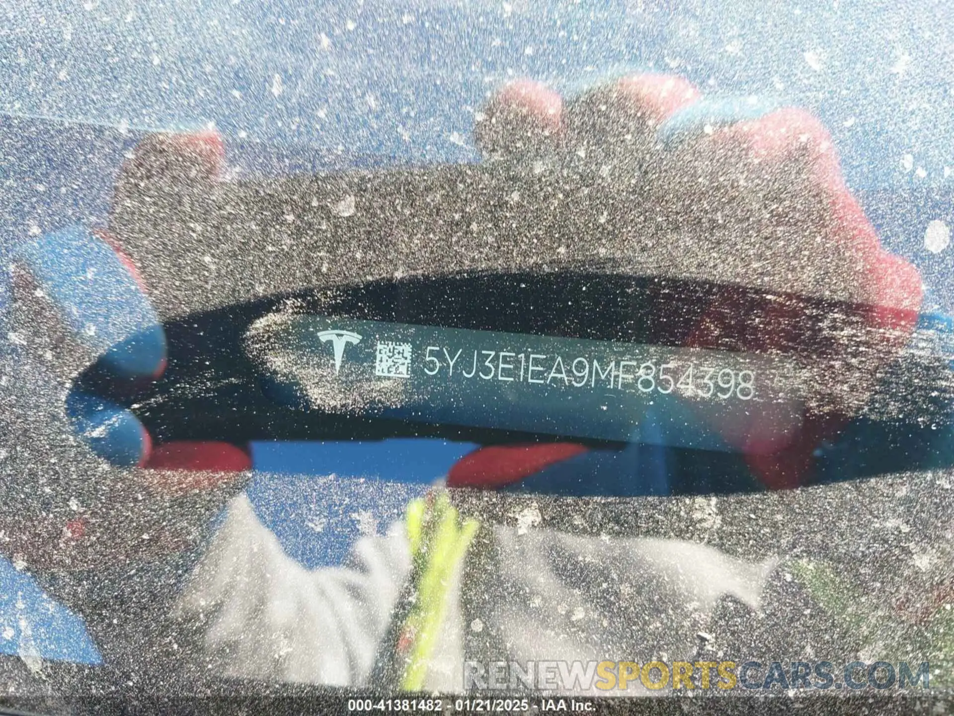 9 fotografías del automóvil dañado 5YJ3E1EA9MF854398 TESLA MODEL 3 2021