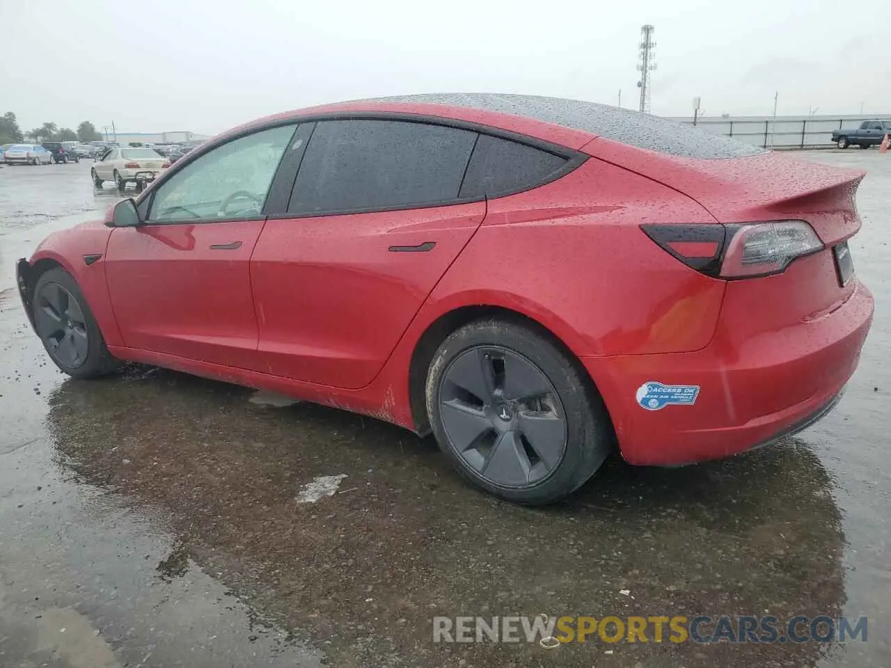 2 fotografías del automóvil dañado 5YJ3E1EA9MF870214 TESLA MODEL 3 2021