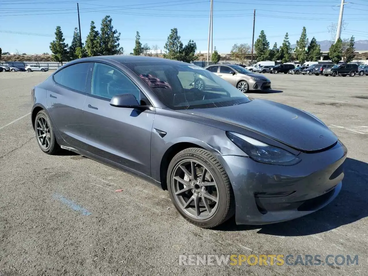 4 fotografías del automóvil dañado 5YJ3E1EA9MF872920 TESLA MODEL 3 2021
