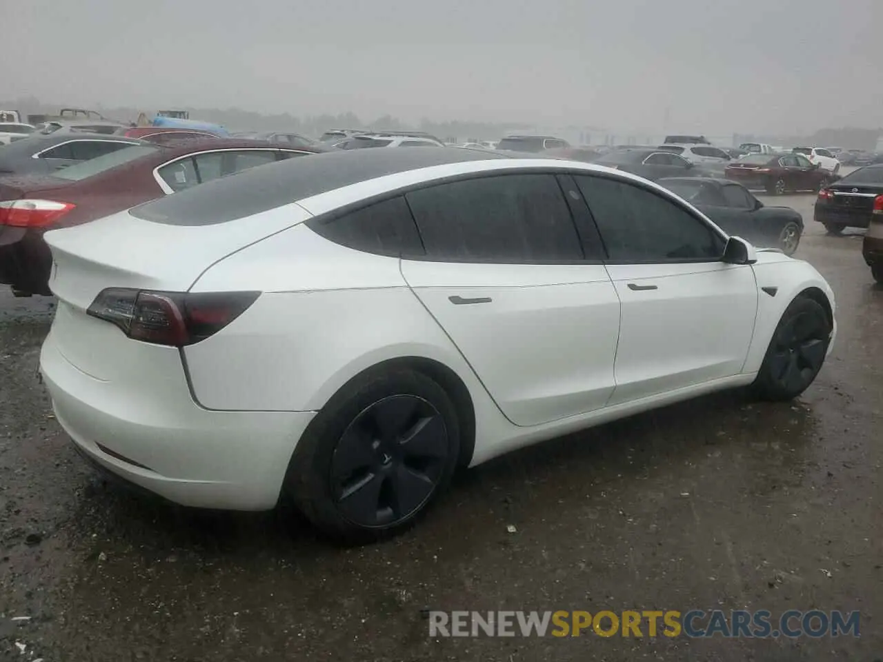 3 fotografías del automóvil dañado 5YJ3E1EA9MF907911 TESLA MODEL 3 2021
