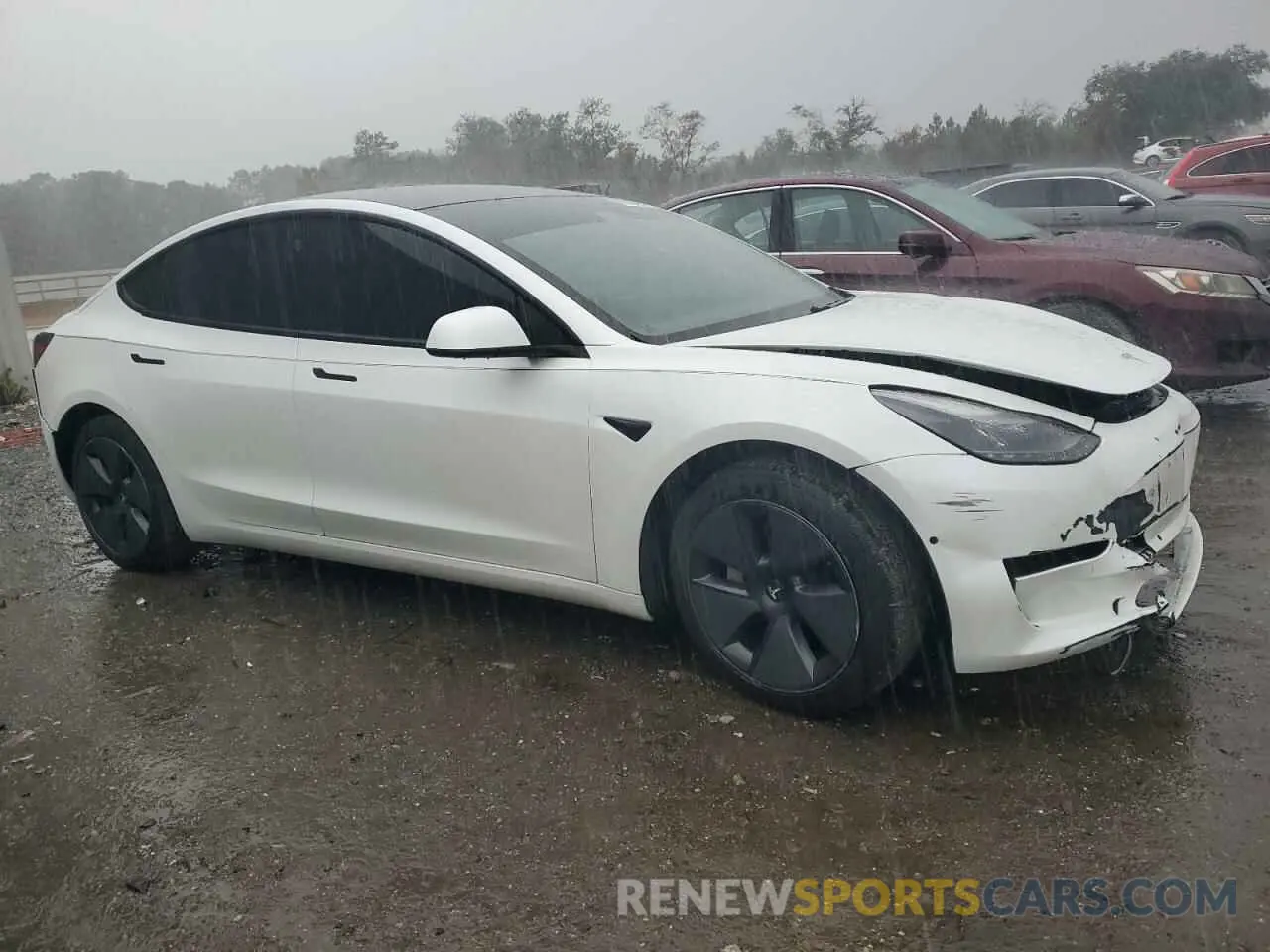4 fotografías del automóvil dañado 5YJ3E1EA9MF907911 TESLA MODEL 3 2021