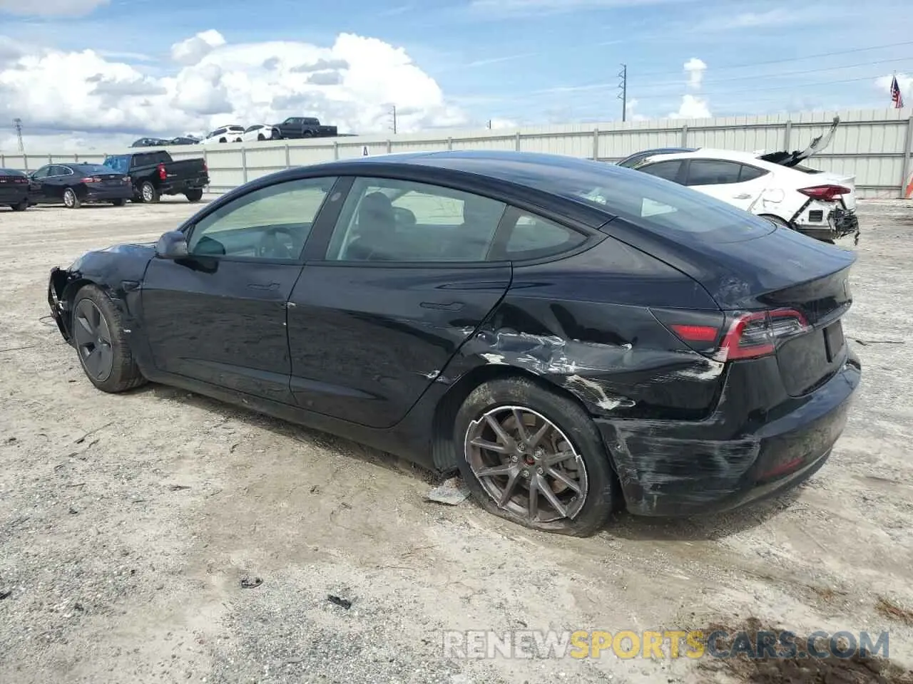 2 fotografías del automóvil dañado 5YJ3E1EA9MF911649 TESLA MODEL 3 2021