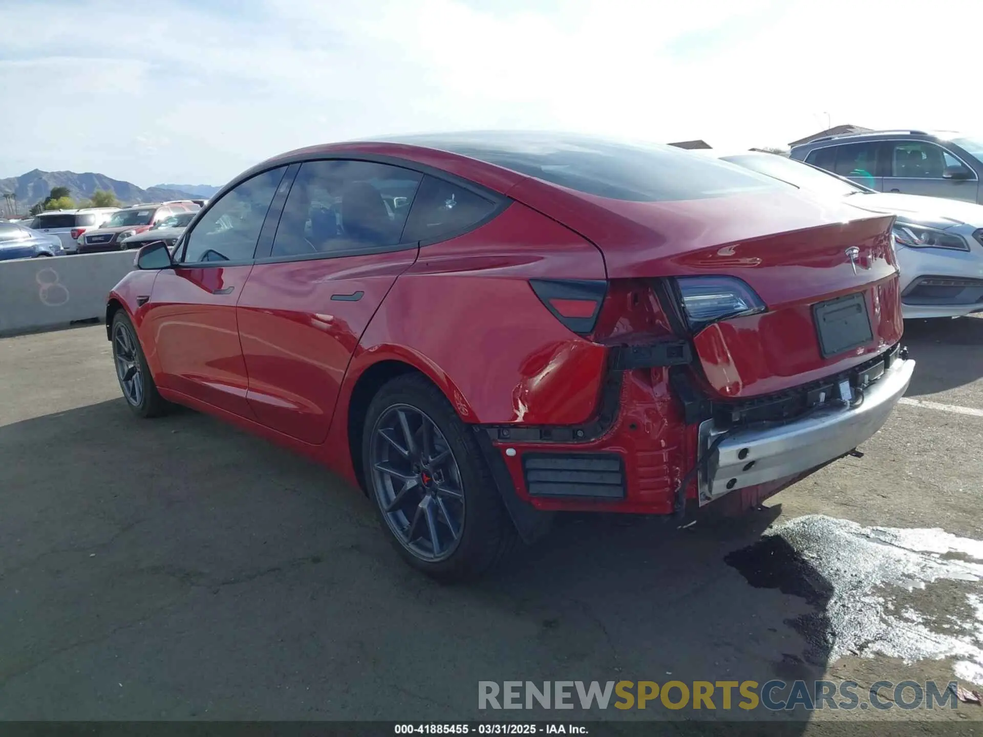 3 fotografías del automóvil dañado 5YJ3E1EA9MF921257 TESLA MODEL 3 2021
