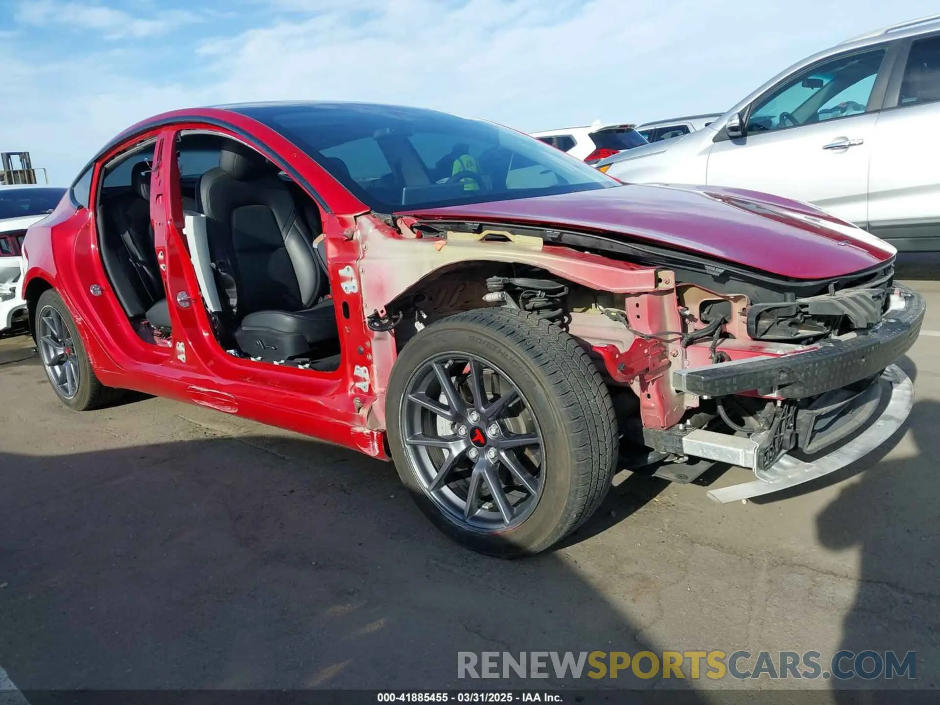 6 fotografías del automóvil dañado 5YJ3E1EA9MF921257 TESLA MODEL 3 2021