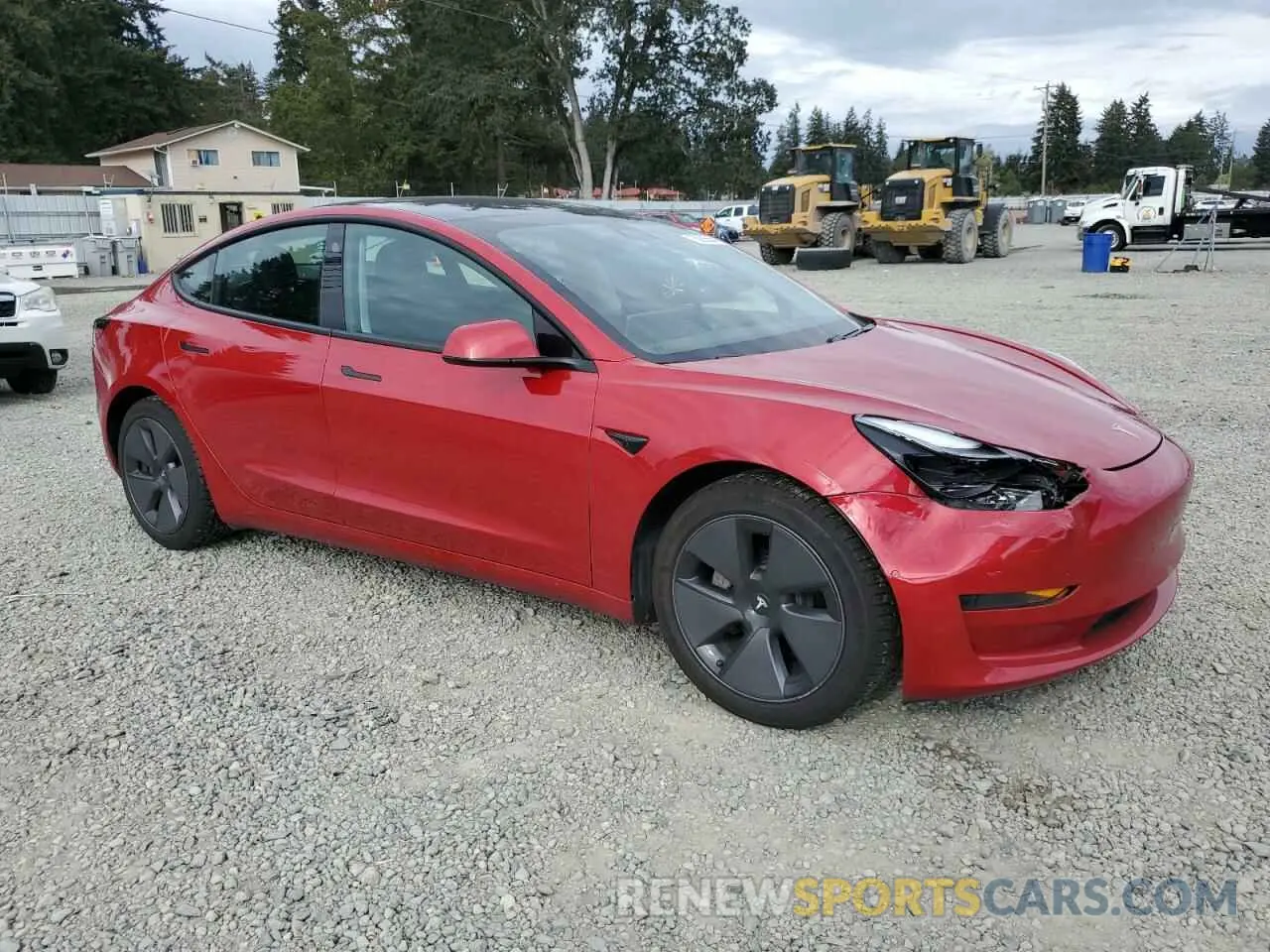 4 fotografías del automóvil dañado 5YJ3E1EA9MF921484 TESLA MODEL 3 2021