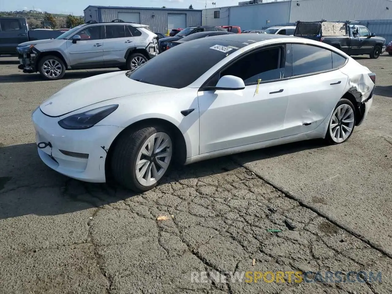 1 fotografías del automóvil dañado 5YJ3E1EA9MF961676 TESLA MODEL 3 2021