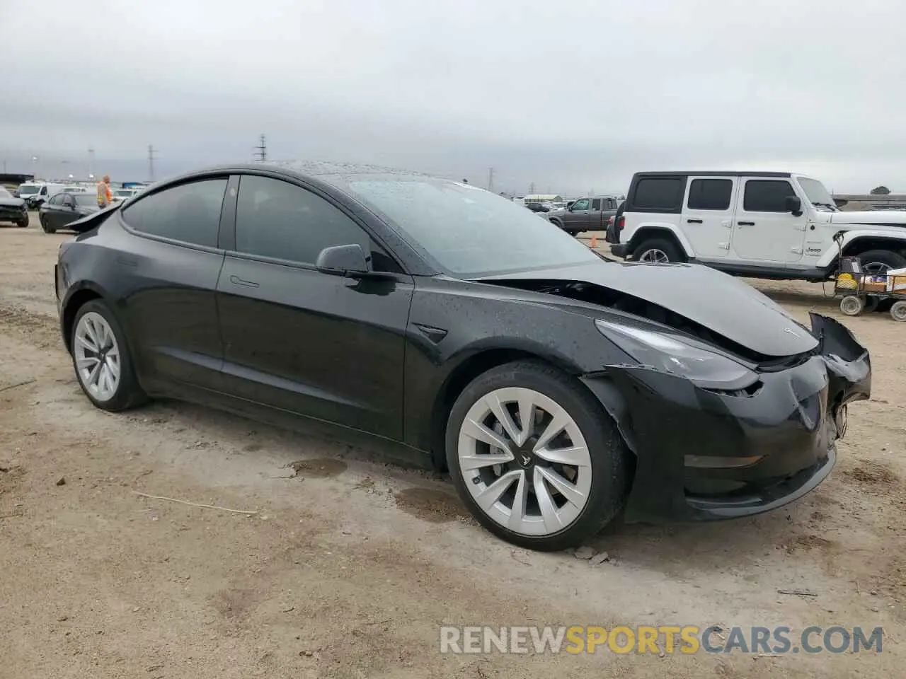 4 fotografías del automóvil dañado 5YJ3E1EA9MF987176 TESLA MODEL 3 2021