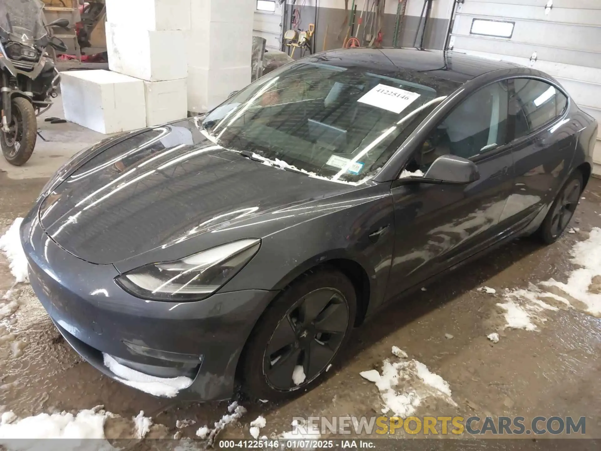 2 fotografías del automóvil dañado 5YJ3E1EA9MF991454 TESLA MODEL 3 2021