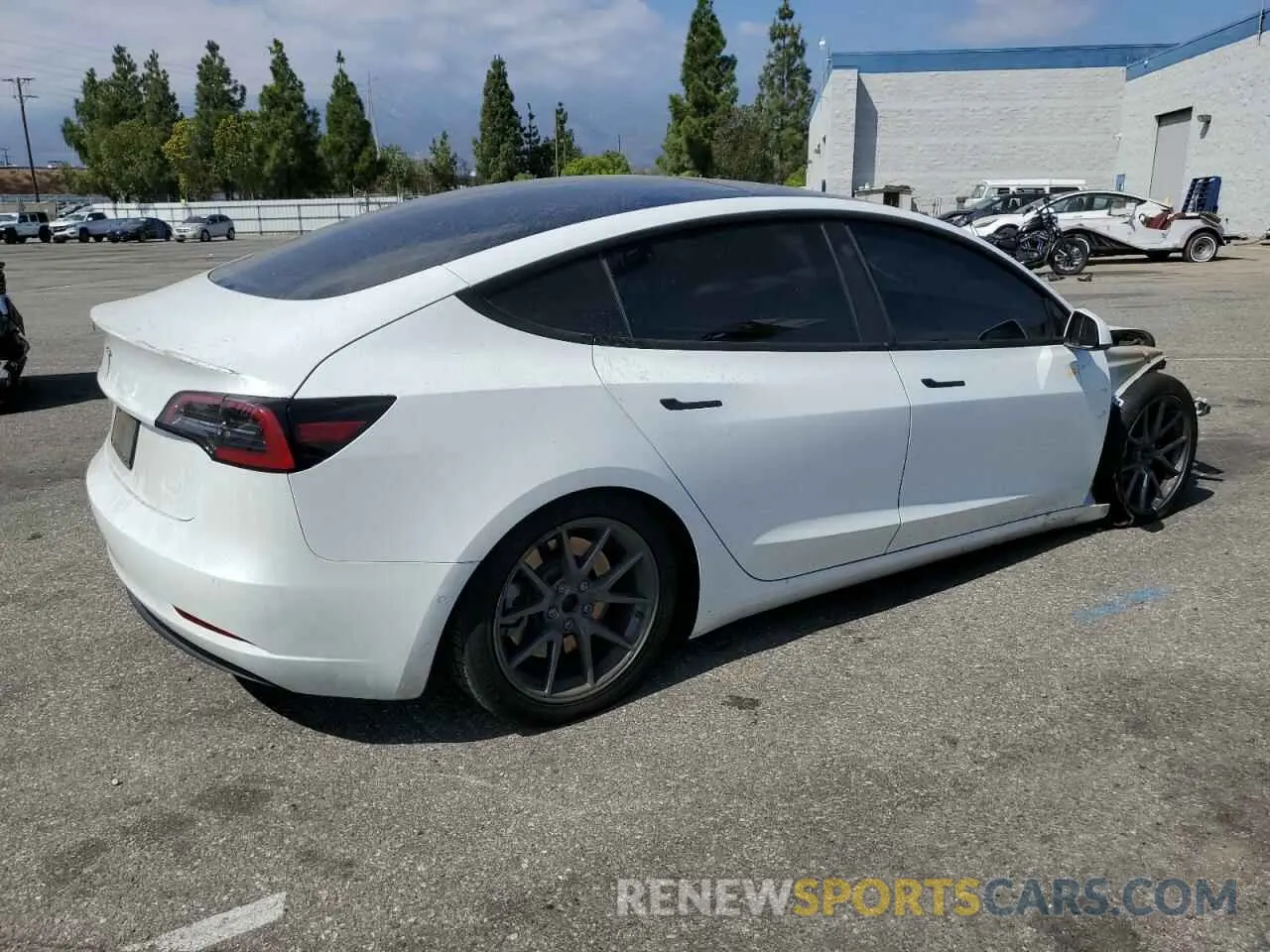 3 fotografías del automóvil dañado 5YJ3E1EAXMF028630 TESLA MODEL 3 2021