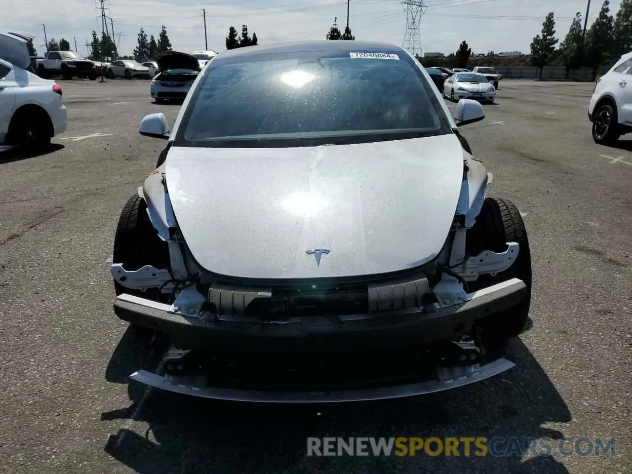 5 fotografías del automóvil dañado 5YJ3E1EAXMF028630 TESLA MODEL 3 2021