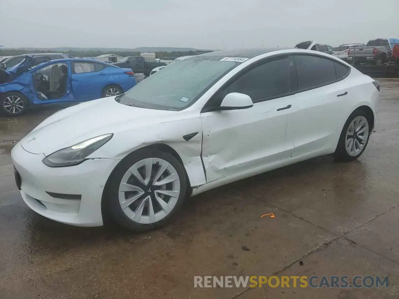 1 fotografías del automóvil dañado 5YJ3E1EAXMF057867 TESLA MODEL 3 2021