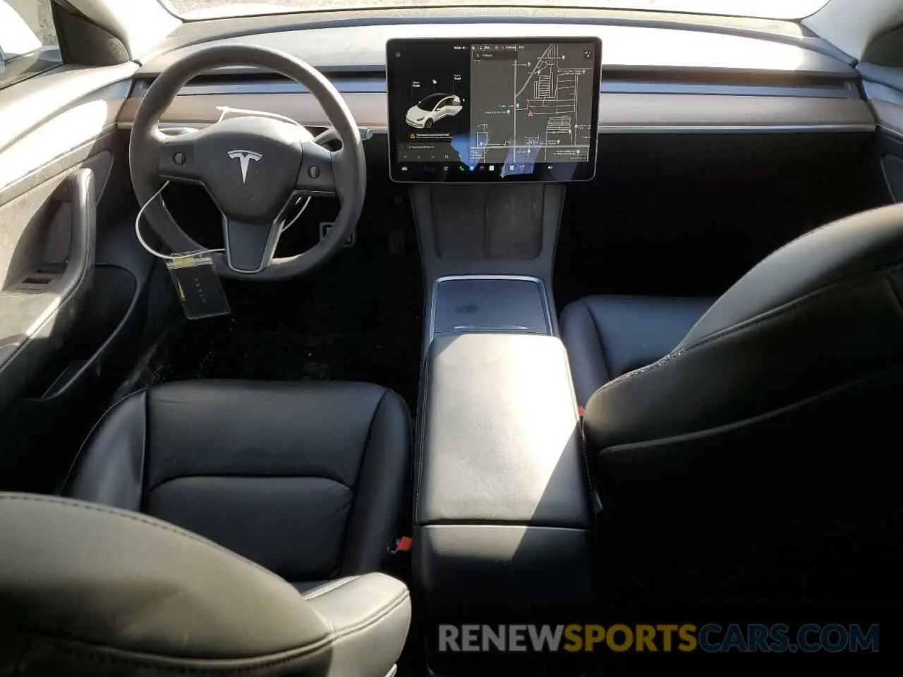 8 fotografías del automóvil dañado 5YJ3E1EAXMF083496 TESLA MODEL 3 2021