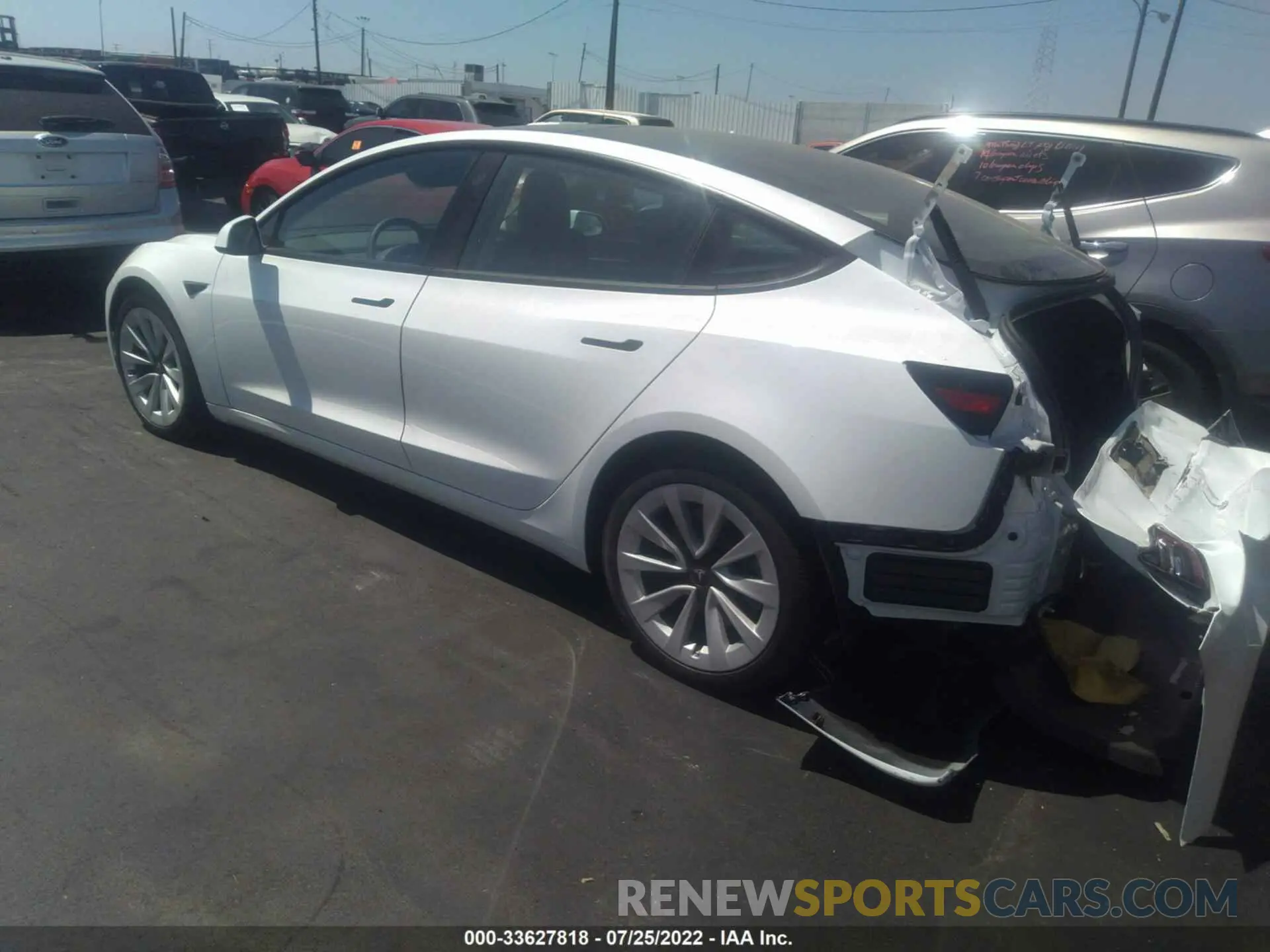 3 fotografías del automóvil dañado 5YJ3E1EAXMF084874 TESLA MODEL 3 2021