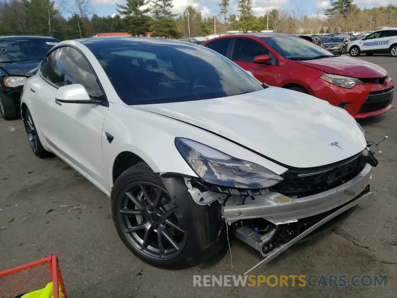 1 fotografías del automóvil dañado 5YJ3E1EAXMF085636 TESLA MODEL 3 2021