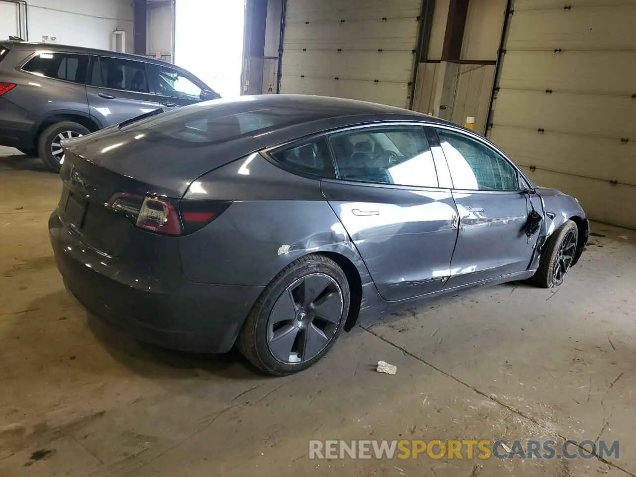 3 fotografías del automóvil dañado 5YJ3E1EAXMF086348 TESLA MODEL 3 2021