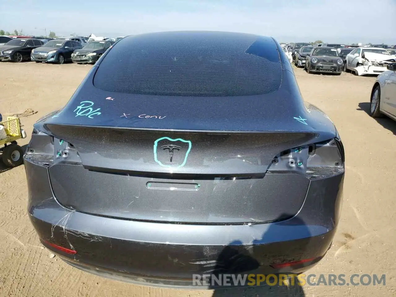 6 fotografías del automóvil dañado 5YJ3E1EAXMF087516 TESLA MODEL 3 2021