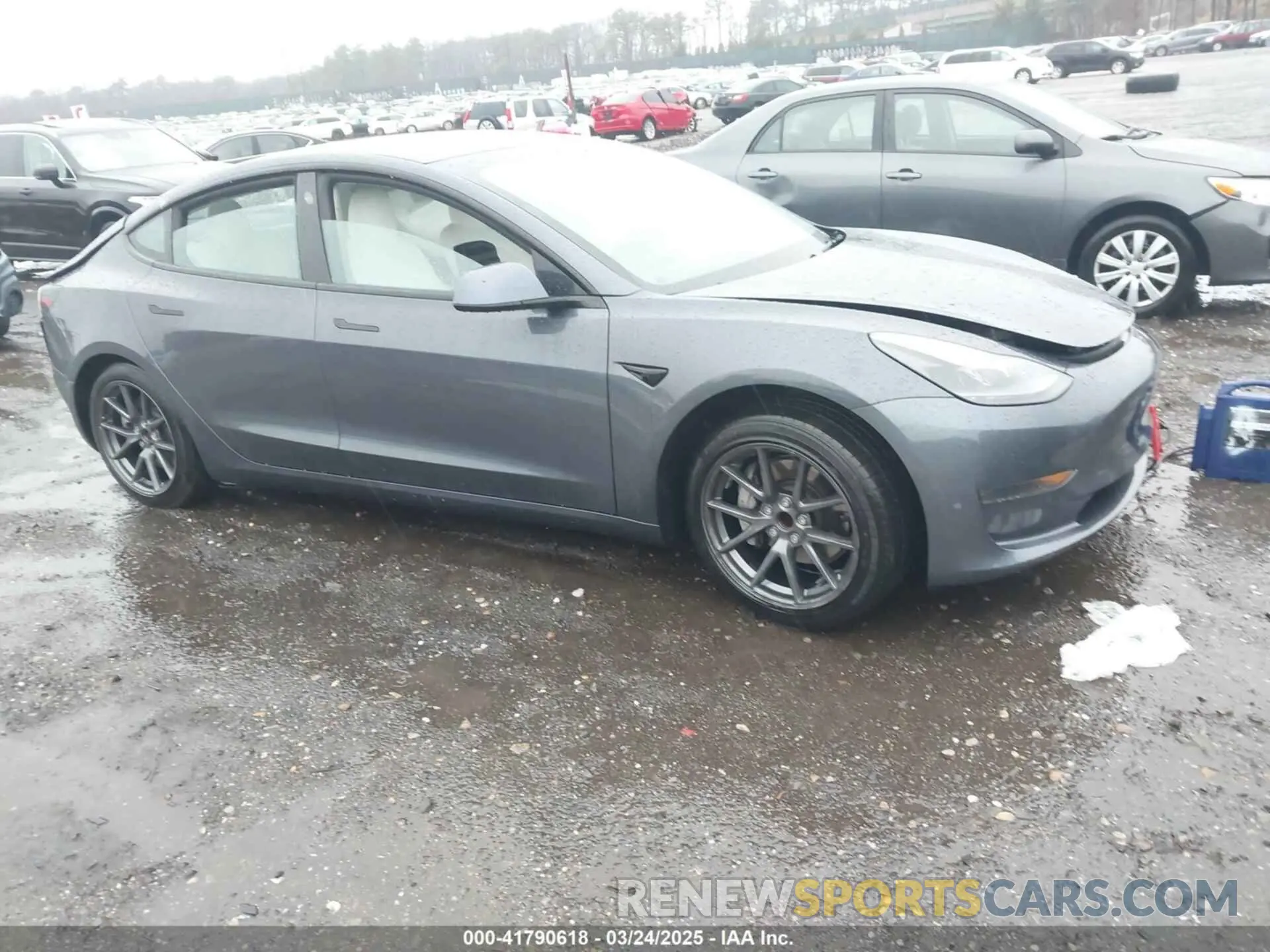 1 fotografías del automóvil dañado 5YJ3E1EAXMF087841 TESLA MODEL 3 2021