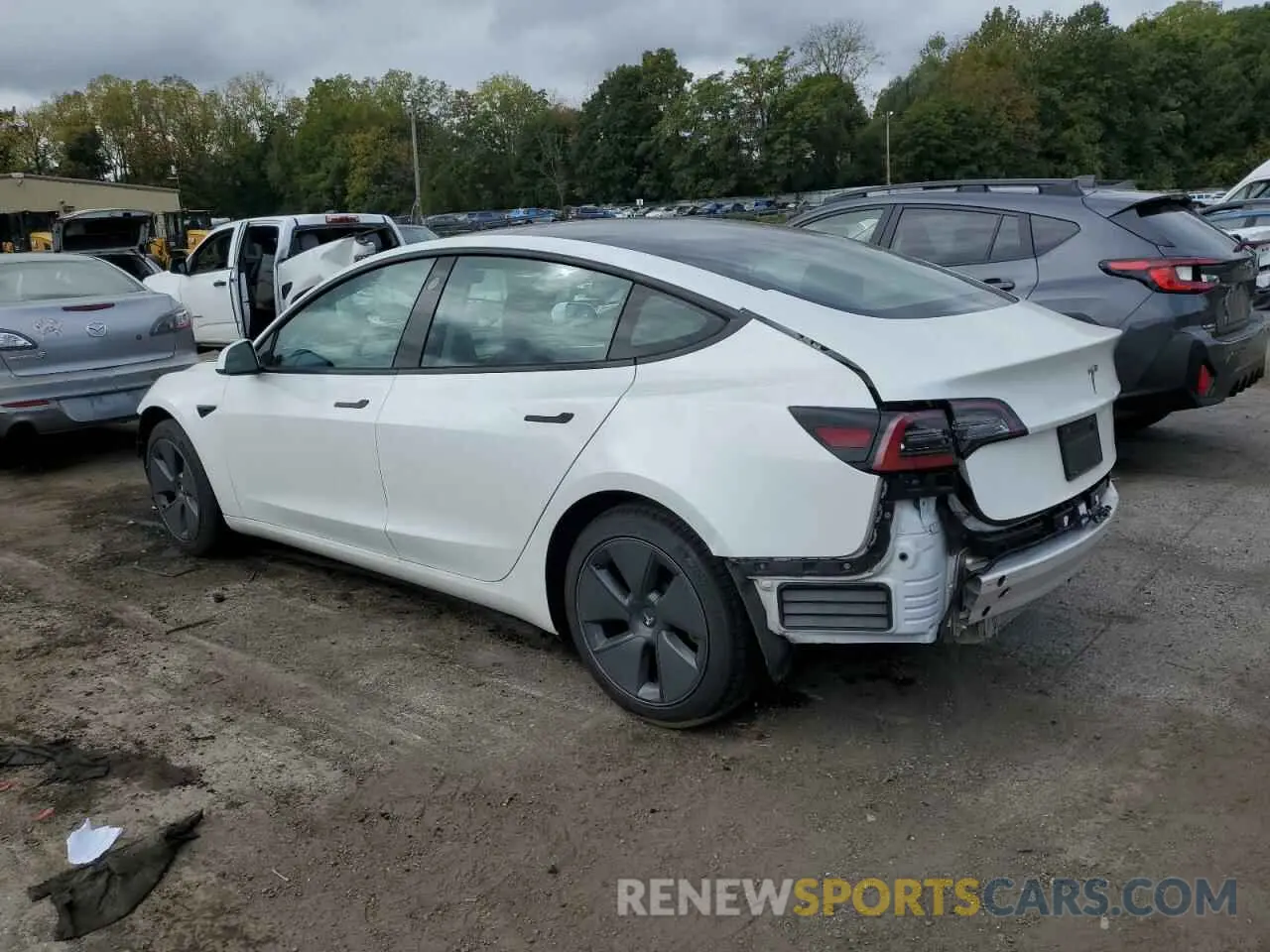 2 fotografías del automóvil dañado 5YJ3E1EAXMF096166 TESLA MODEL 3 2021