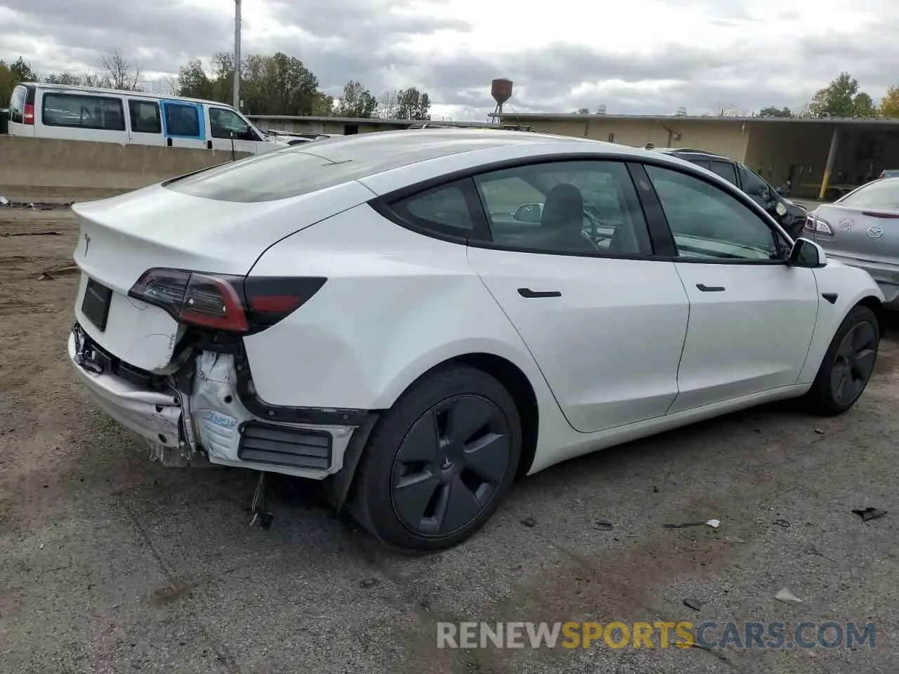 3 fotografías del automóvil dañado 5YJ3E1EAXMF096166 TESLA MODEL 3 2021