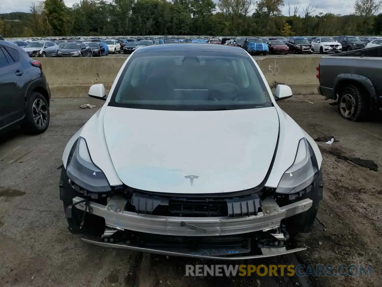 5 fotografías del automóvil dañado 5YJ3E1EAXMF096166 TESLA MODEL 3 2021
