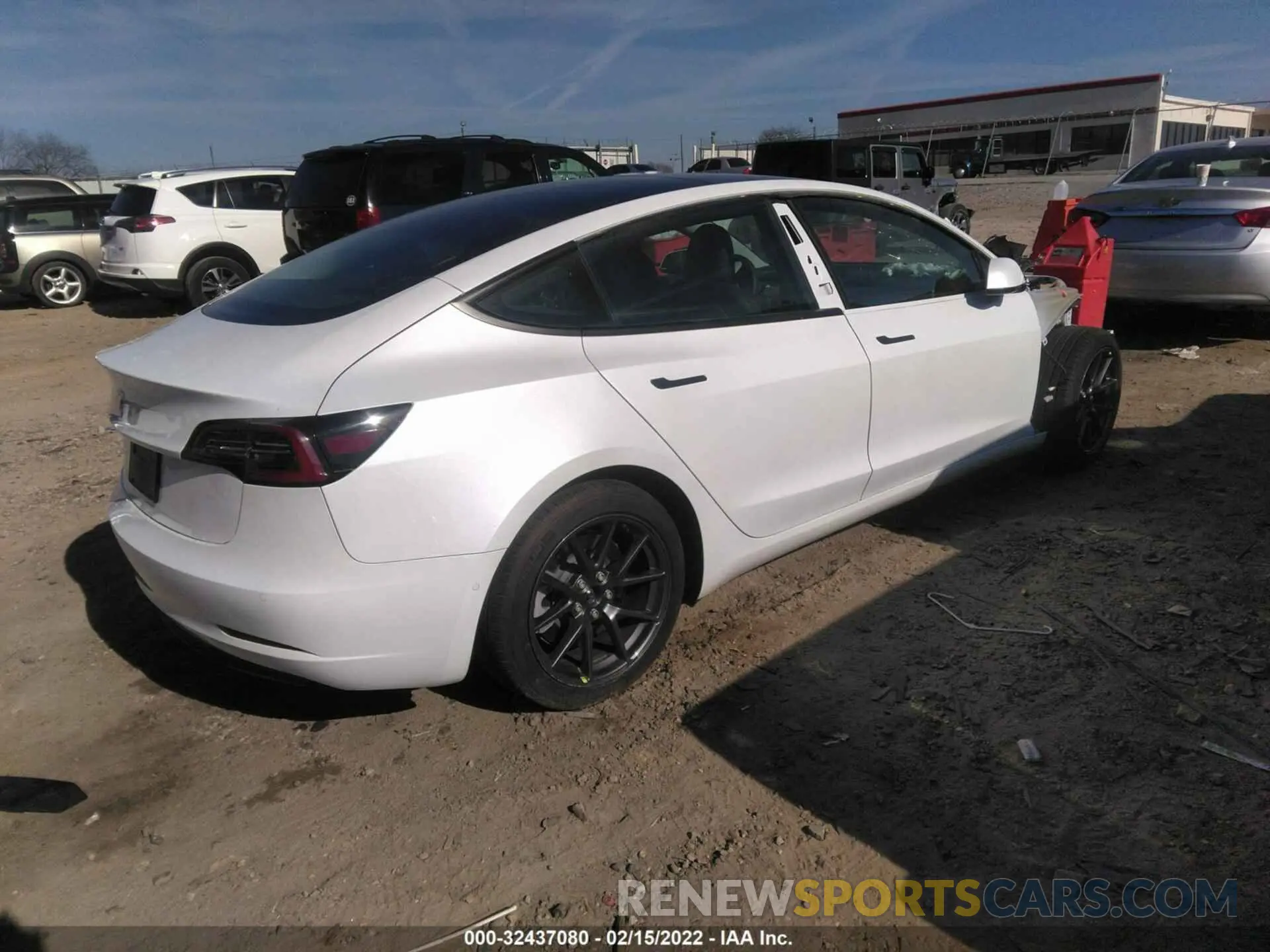 4 fotografías del automóvil dañado 5YJ3E1EAXMF854751 TESLA MODEL 3 2021