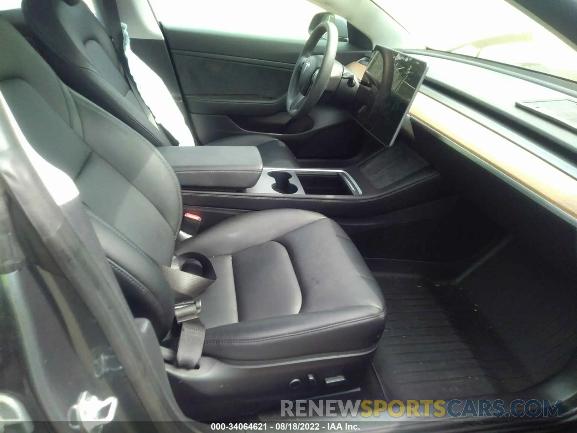 5 fotografías del automóvil dañado 5YJ3E1EAXMF873834 TESLA MODEL 3 2021