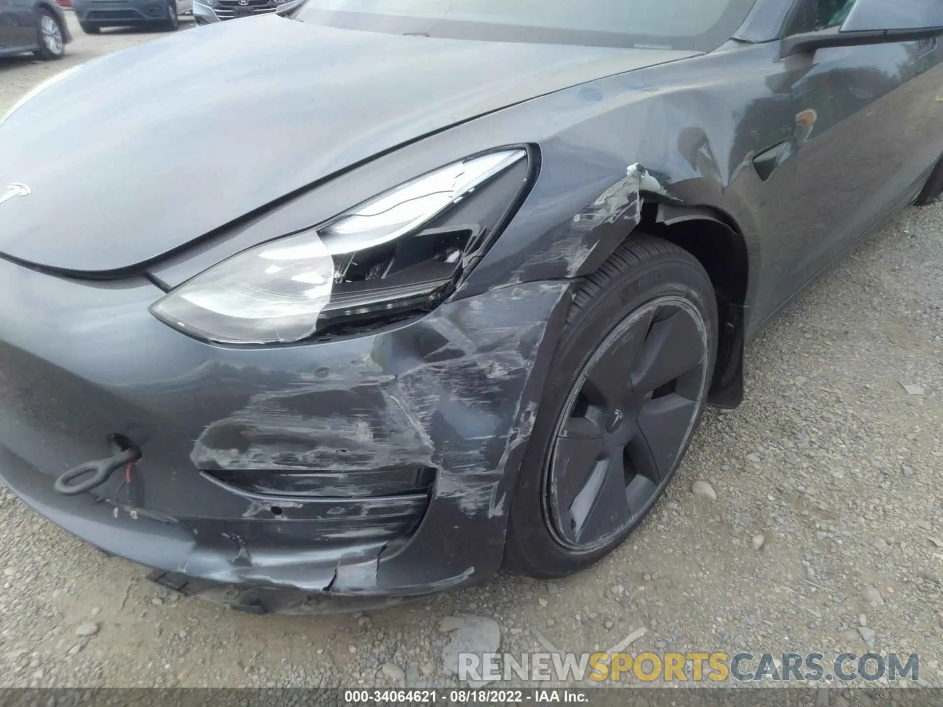 6 fotografías del automóvil dañado 5YJ3E1EAXMF873834 TESLA MODEL 3 2021