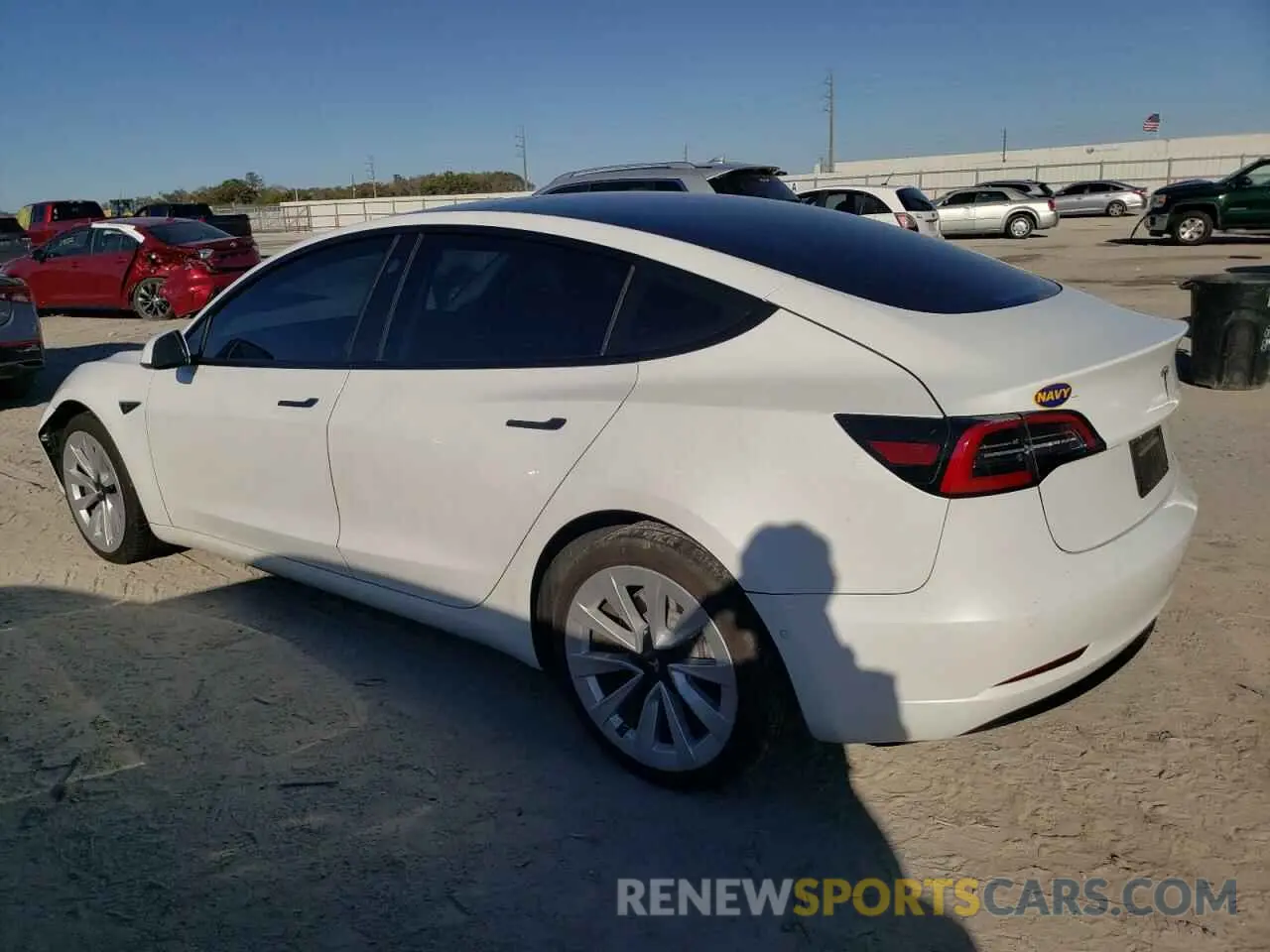 2 fotografías del automóvil dañado 5YJ3E1EAXMF908338 TESLA MODEL 3 2021