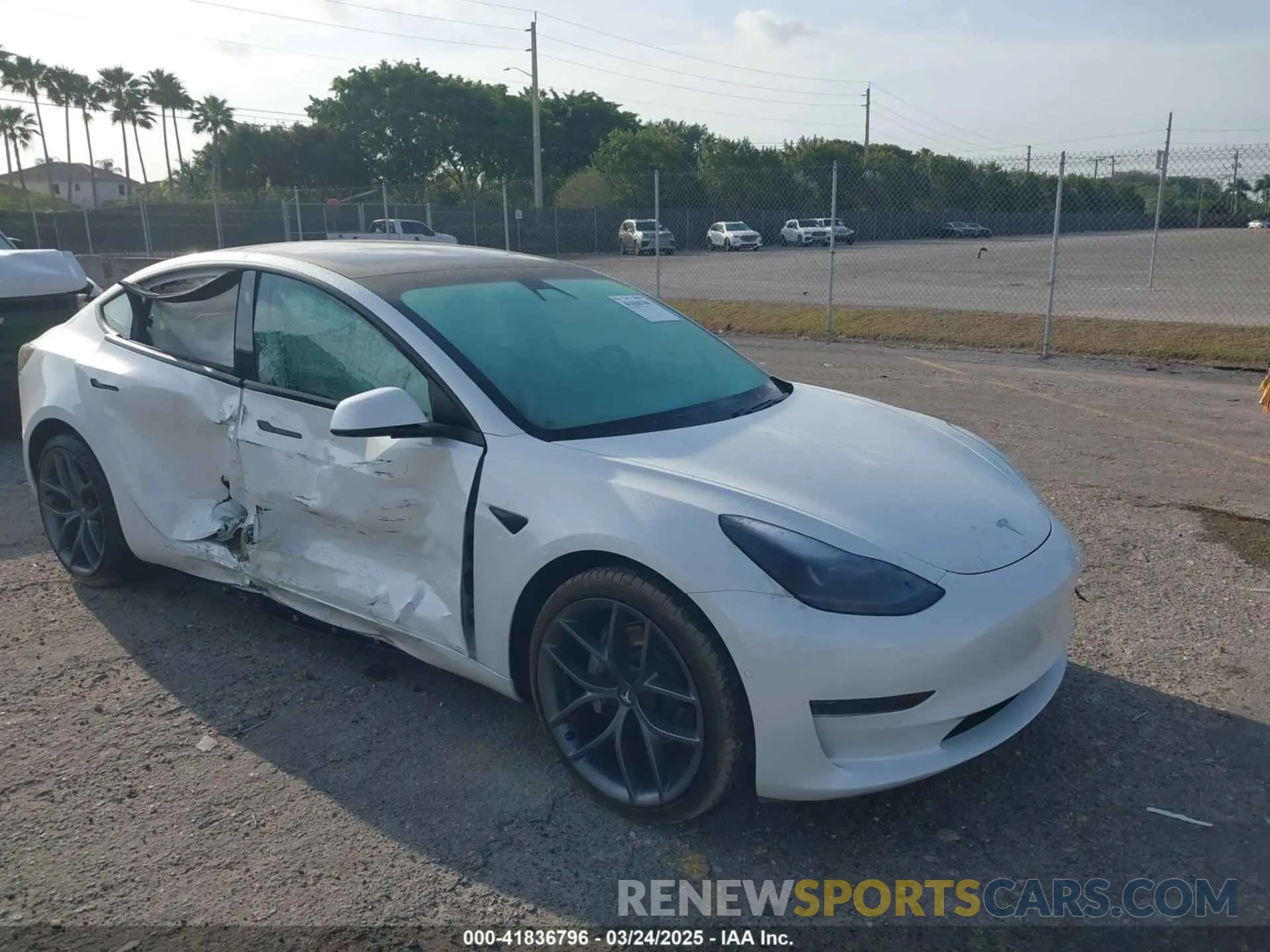 1 fotografías del automóvil dañado 5YJ3E1EAXMF908601 TESLA MODEL 3 2021