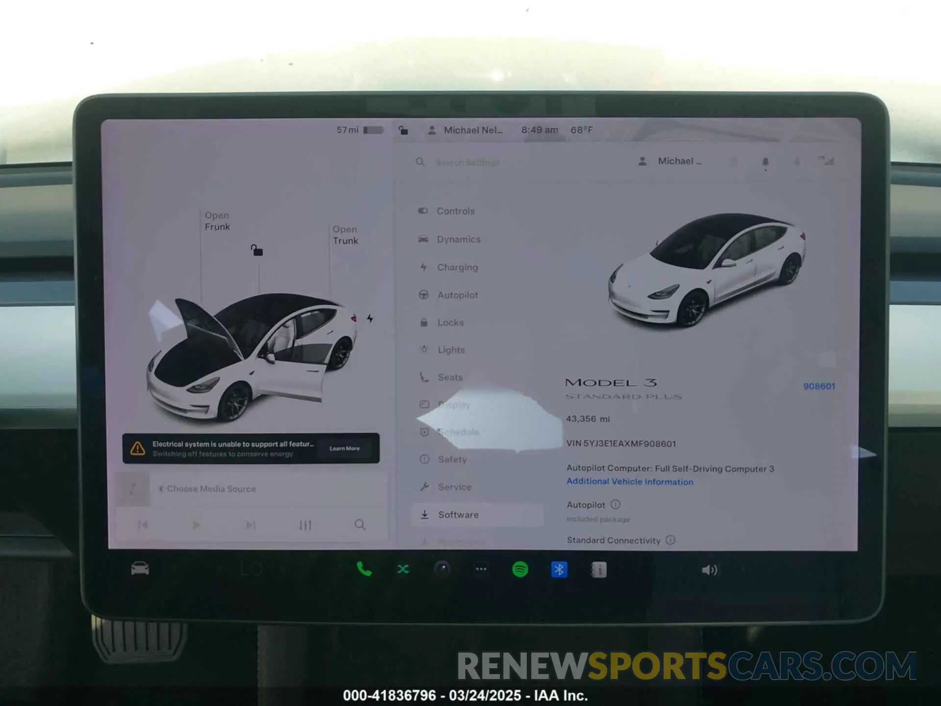 7 fotografías del automóvil dañado 5YJ3E1EAXMF908601 TESLA MODEL 3 2021