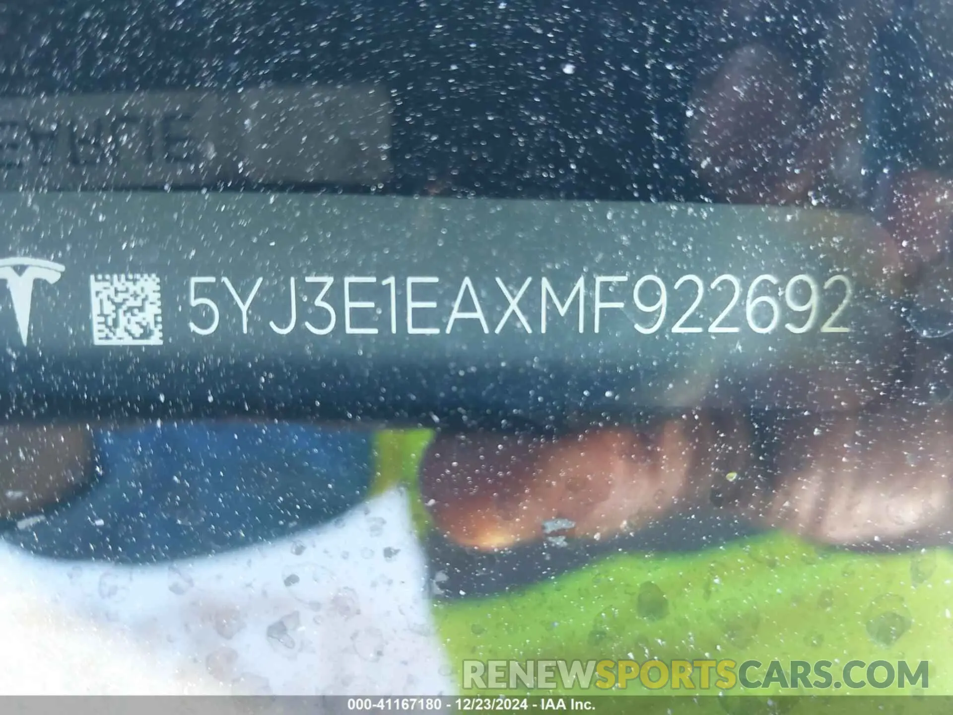 9 fotografías del automóvil dañado 5YJ3E1EAXMF922692 TESLA MODEL 3 2021