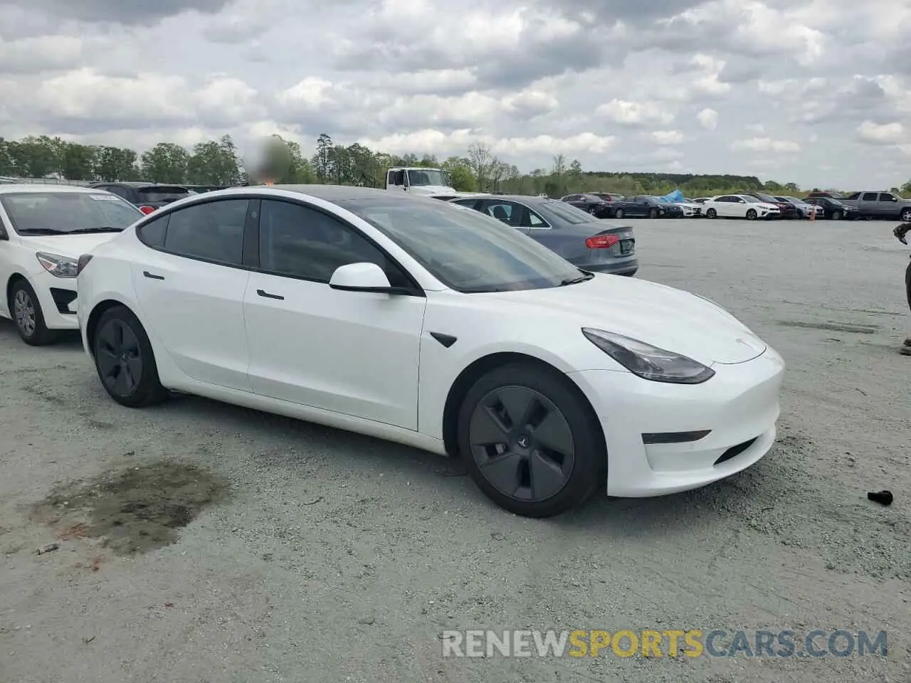 4 fotografías del automóvil dañado 5YJ3E1EAXMF973450 TESLA MODEL 3 2021